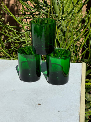 Green, made in France - 8oz glasses, sold as singles