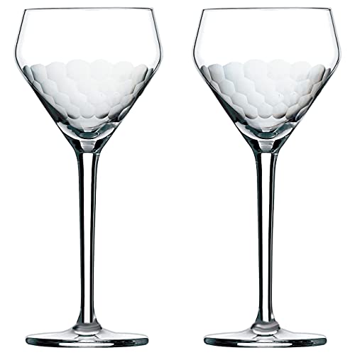 The Educated Barfly x Amehla Collection, Teardrop Handblown Nick and Nora Coupe Cocktail Glass (Set of 2)
