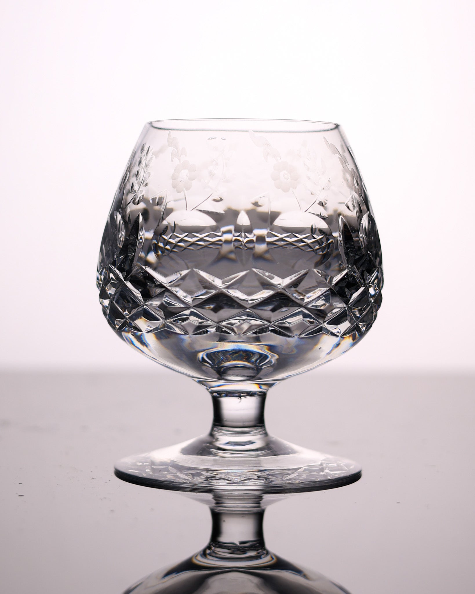 Weighted Hand-Cut Brandy Cognac Whiskey Snifter - 8oz