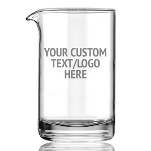 Amehla Co custom laser etched seamless yarai mixing glass (18 ounces)