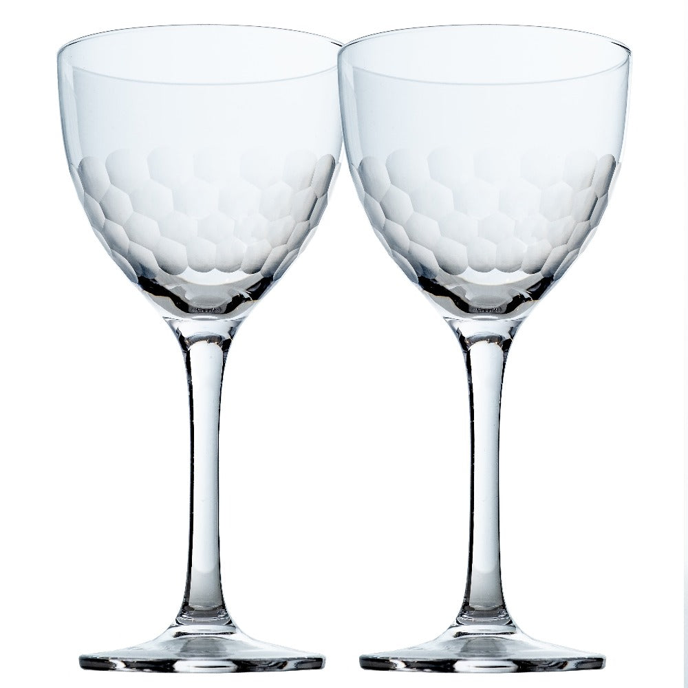 Silver Rimmed Cocktail Glasses, S/6