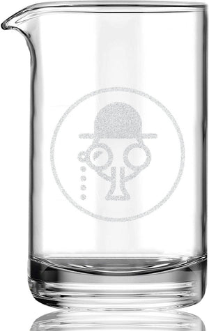 Amehla Co custom laser etched of Educated Barfly Logo on an XL seamless yarai mixing glass (24 ounces)