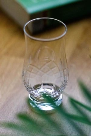 Hand Cut Whiskey Tasting Glasses, 7-ounce Taster Set of 2 Crystal Whisky Glasses